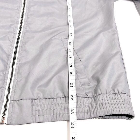Zine Gray Bomber Jacket Fit Windbreaker - Picture 11 of 11